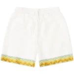Casablanca Tennis Club Silk Drawstring Shorts
